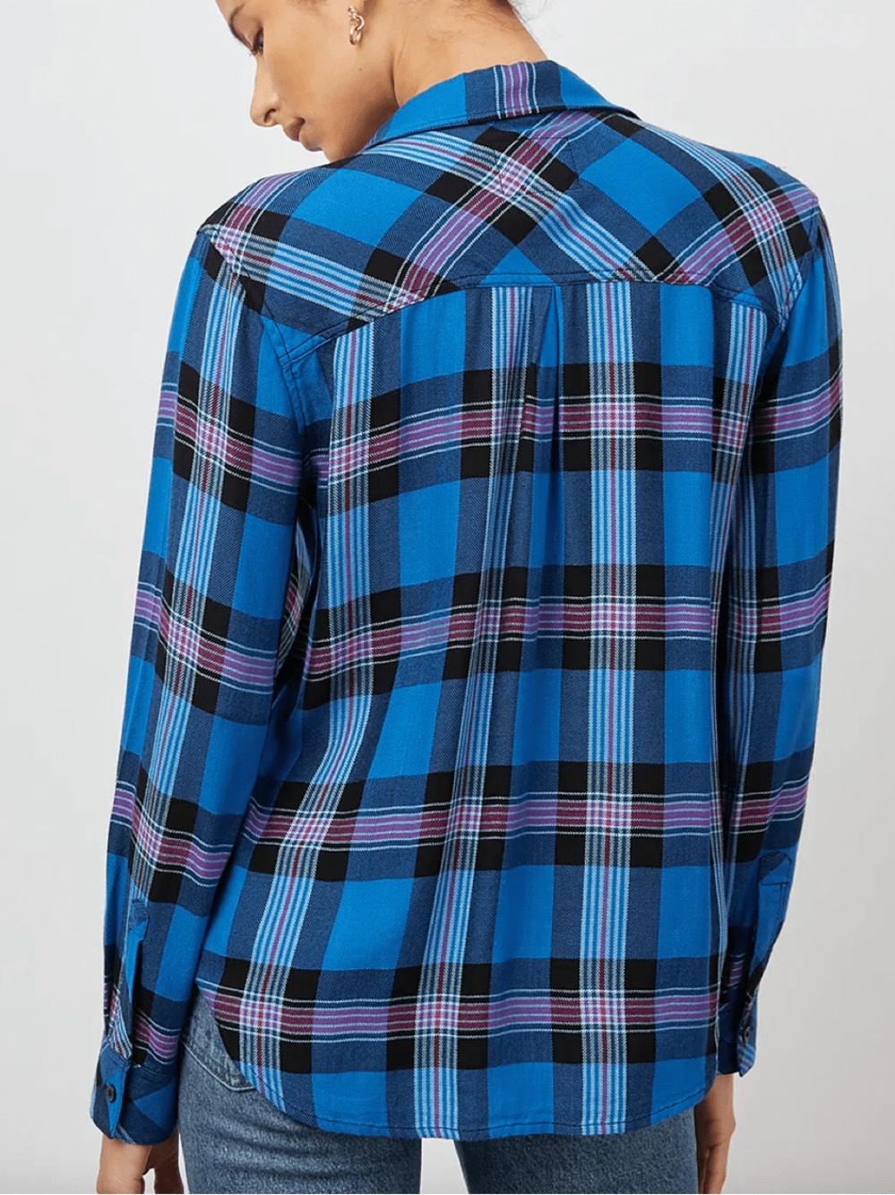 RAILS | Hunter Button Up Shirt - Cobalt Magenta - Picture 3 of 8
